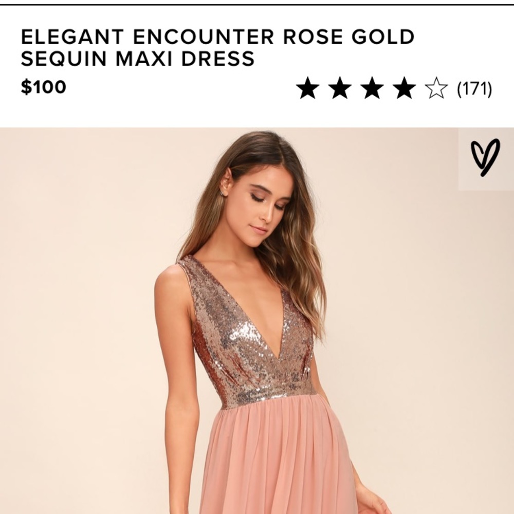 Rose Gold Dress by Lulus